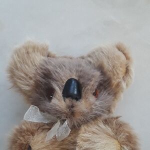 Vintage 1960s Australian Koala Plush Bear - Real Fur, Mid-Century